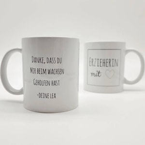 Coffee cup educator with heart | Farewell Gift | teacher | Nursery | mug personalized | Thank You Mug | with name