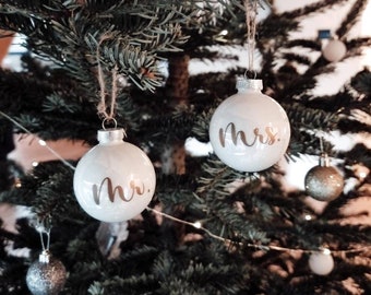 Christmas bauble with name, personalized Christmas tree bauble, glass baubles, Christmas decoration, 6 cm, personalized, gift idea, Christmas
