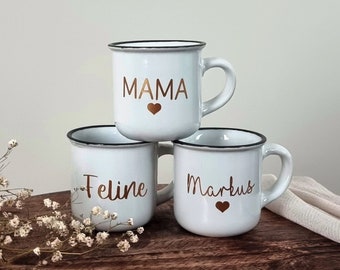 Espresso cup personalized | Enamel look | Volume 125ml | Cup with name | Mug ceramic | Gift idea | birthday | Children's cup