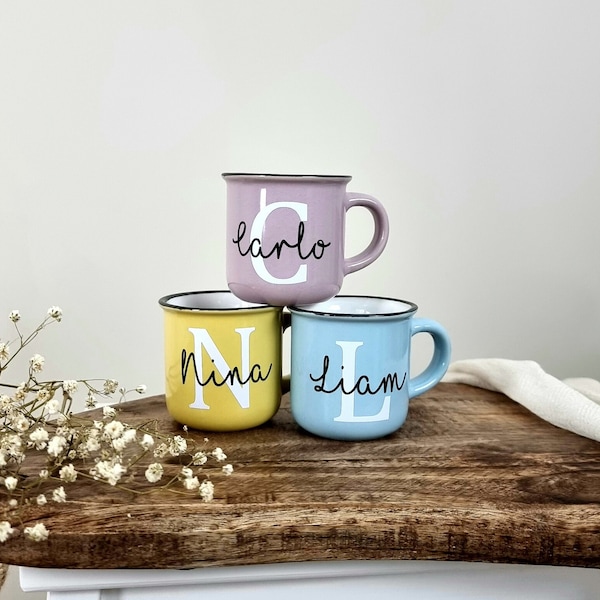 Cup personalized | Enamel look | espresso cup | 125ml | Cup with name | Mug ceramic | Gift idea | birthday | Children's cup