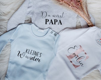 Babybody personalisiert, schwanger, personalisierbar, Mini Nachname Body, Du wirst, Mini Body, Baumwollbody, Babygeschenk, Geburtsgeschenk