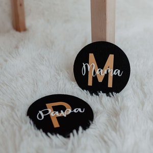 Sottobicchieri in feltro personalizzati | Sottobicchieri in vetro | Sottobicchieri in feltro | Inaugurazione della casa | Rotondi | Feltro | Idea regalo | Compleanno | Natale
