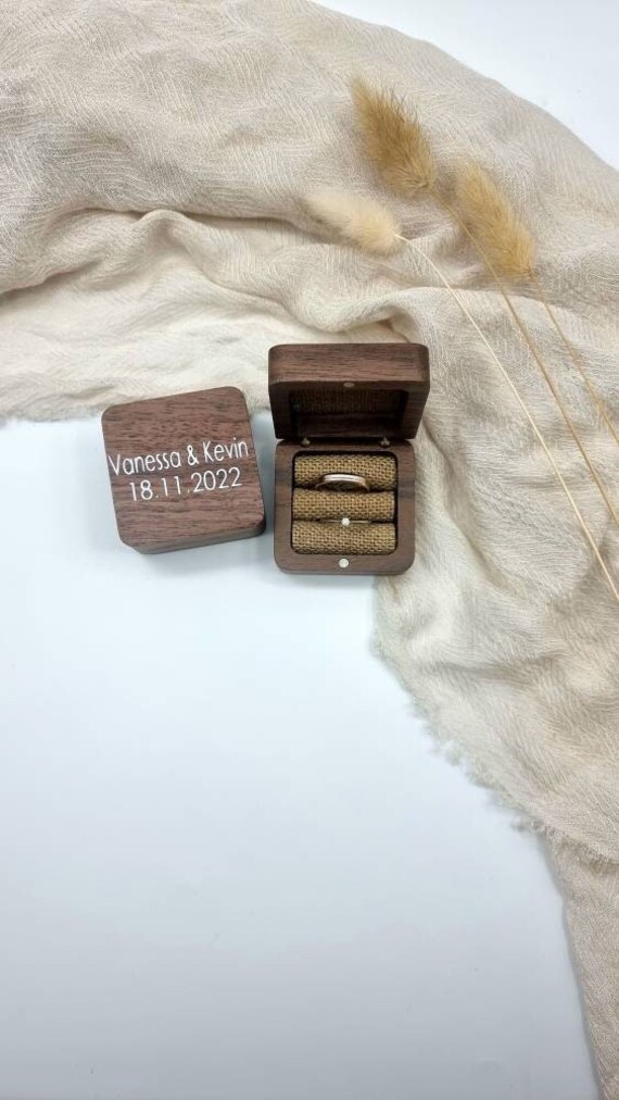 Ringbox Hochzeit | Ringbox Holz | Mr. & Mrs. | Trauung Ringhalter | Vintage Hochzeit | Geschenkidee | Verlobung | Ringbox personalisiert