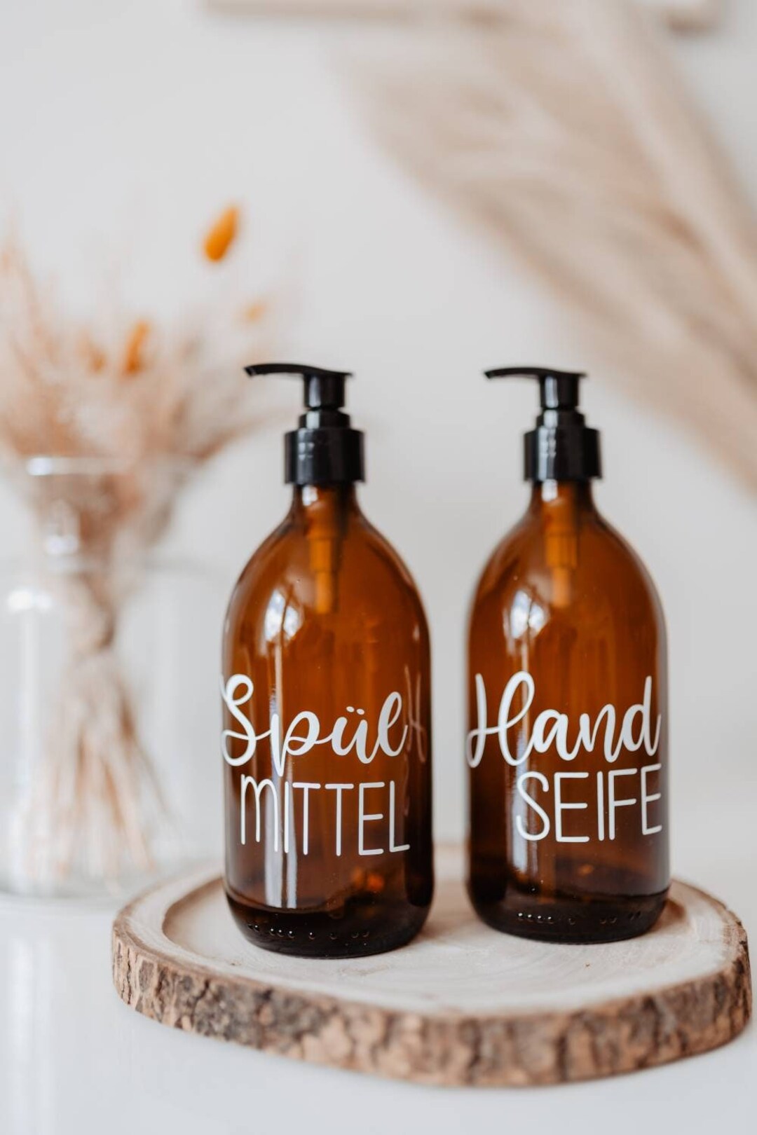 Set Di Distributori Di Sapone In Vetro Con Vassoio Di Granai Più - Foto 4