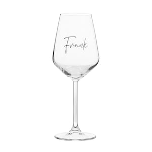 Personalisiertes Weinglas mit Namen Glas mit Wunschtext Geschenkidee JGA Hochzeit Geburtstag Muttertag Weihnachten Feier imagem 4