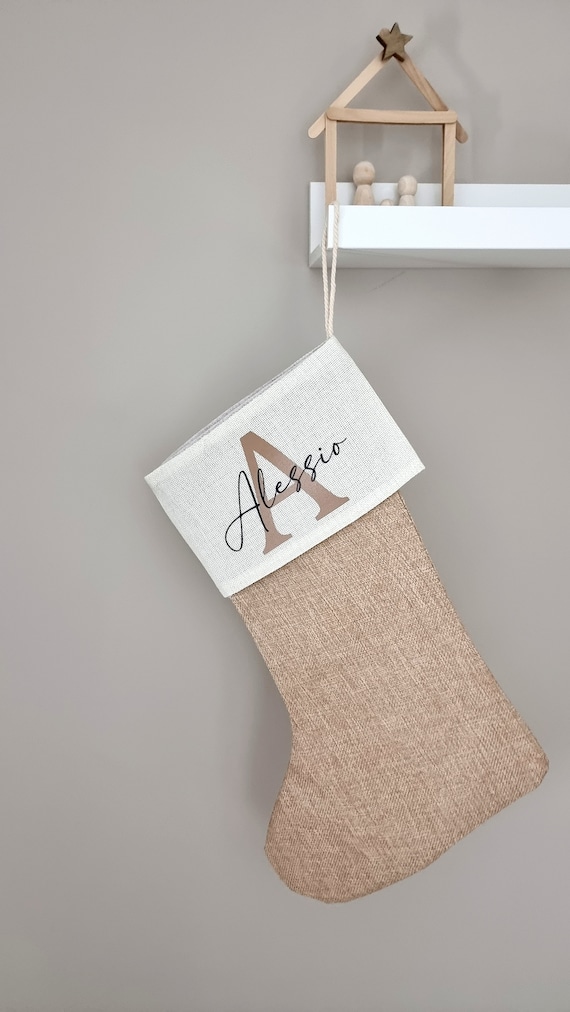 Nikolausstrumpf personalisiert mit Name & Buchstabe | Stiefel zum befüllen | Socke vom Nikolaus | Nikolausgeschenk personalisiert