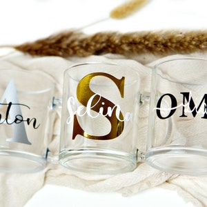 Taza de café personalizada Taza de café | Taza de té de cristal personalizada con el nombre deseado | Idea de regalo | cumpleaños | Navidad
