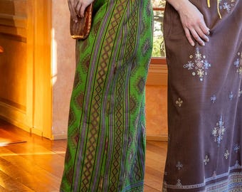 Hand-Embroidered Wrap Skirt: Bhutanese Cloth, Elegant Design