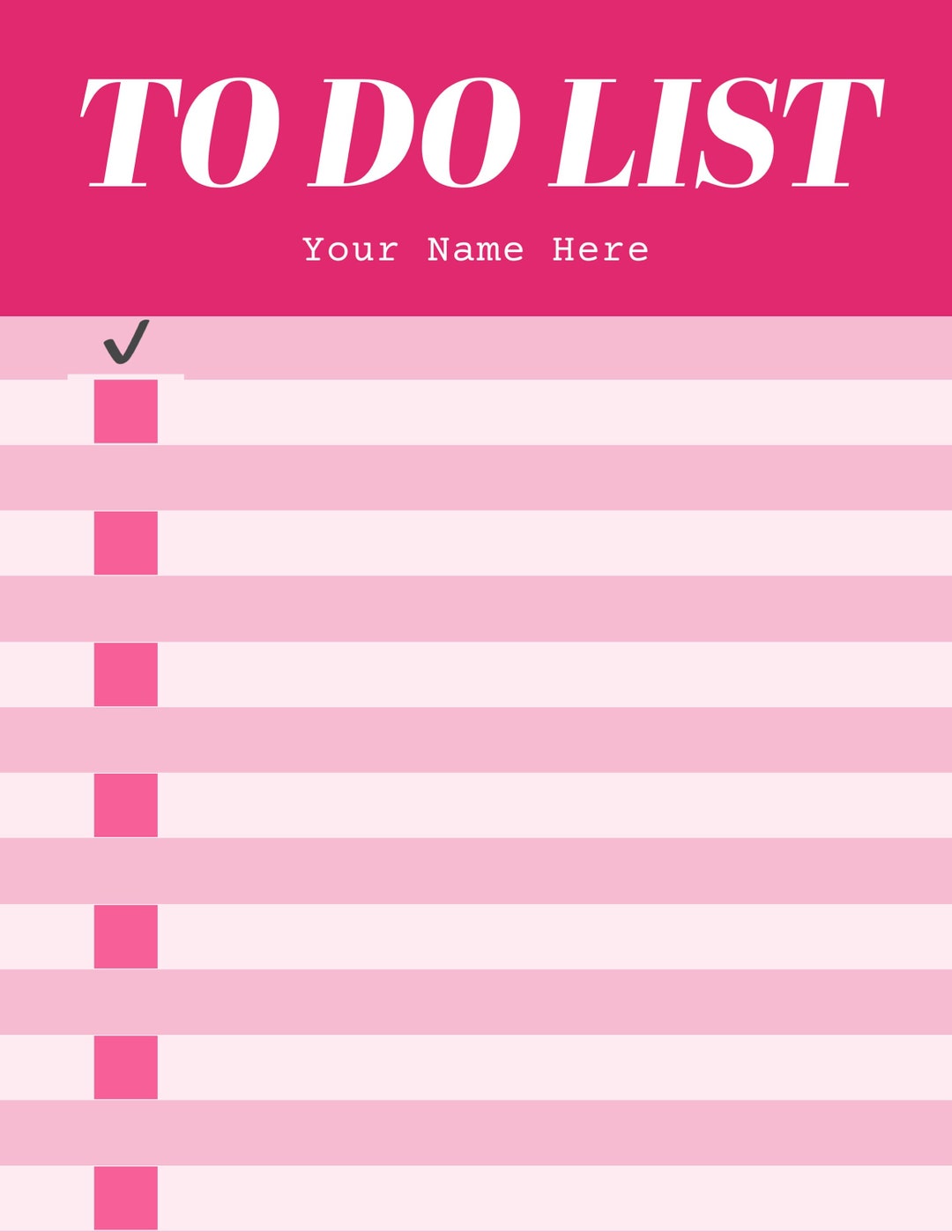 Customized Name. TO DO LIST. Etsy