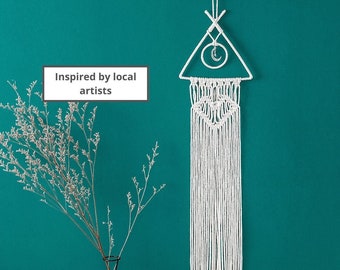 Craft Macrame Kit - DIY Kit Wall Hanging including Video Tutorial with Pattern, Macrame Rope and Accessories - Free Shipping