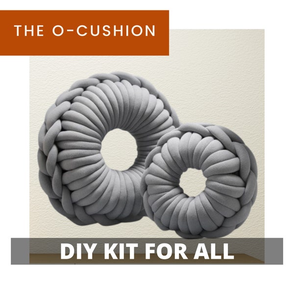 Chunky Yarn Kit - Learn Arm Knitting with our Cushion DIY Kit including Video Tutorial | Choice of 14 Tube Yarn Colors