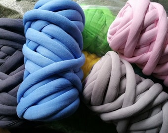 Get Cozy with Our Arm Knitting Kit: Chunky Cotton Yarn for Giant, Super Bulky Knits | Choice of 14 colors