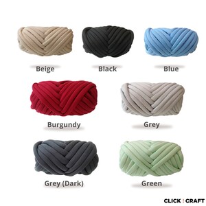 Craft Kit Chunky Yarn Learn Arm Knitting with our Blanket DIY Kit including Video Tutorial Choice of 14 Tube Yarn Colours image 6