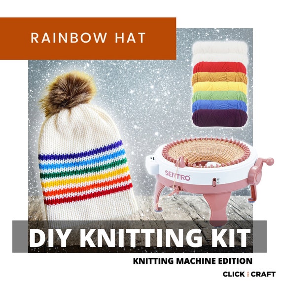 Craft Kit Knitting Machine 48/40-needle Knitting Machine Kit, Video  Tutorial With Patterns & Selection of 38 Cotton Yarns Free Shipping -   Israel