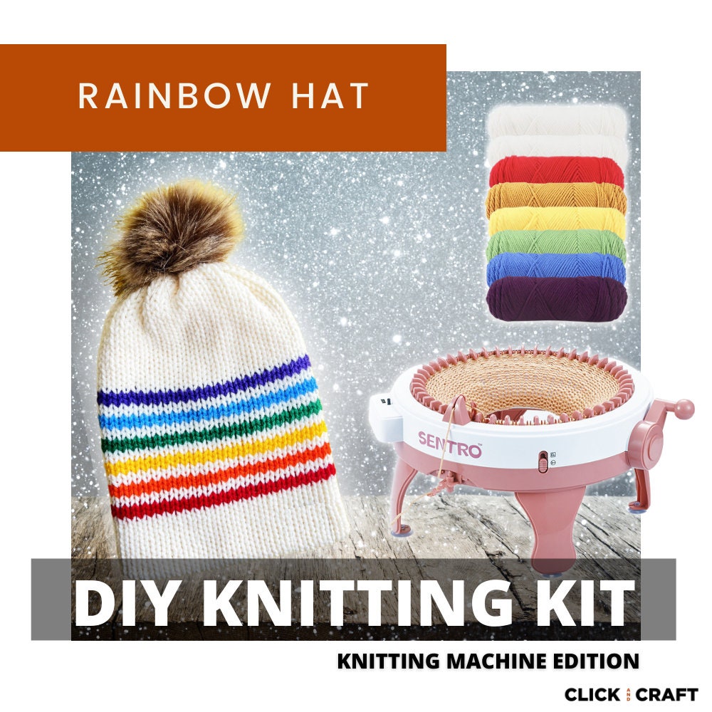 Craft Kit Knitting Machine 48/40-needle Knitting Machine Kit, Video  Tutorial With Patterns & Selection of 38 Cotton Yarns Free Shipping -   Israel