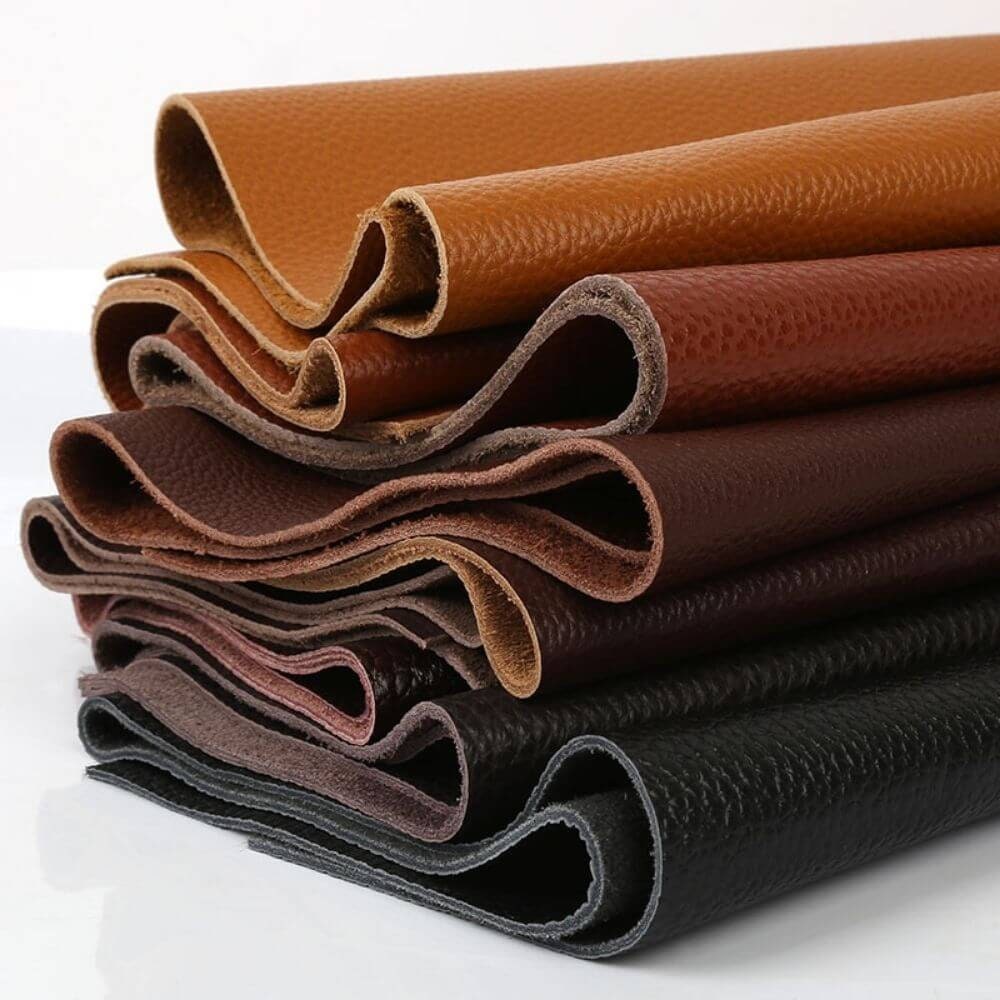 Cowhide Leather Sheet High Quality Litchi Grain Leather Sheets Craft Supply  for Leather Handbags, Leather Purse, Leather Wallets 