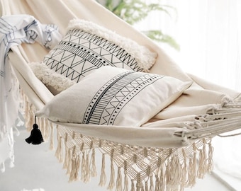 Macrame Hammock Swing | Boho Style Handmade Macrame Hammock Fitting 2 People