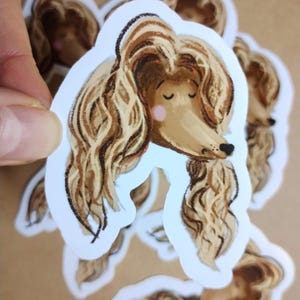 Sticker Lévrier Afghan - Lévrier Saluki Lurcher Barzoï
