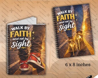 Pacchetto di quaderni della fede per lui e per lei | Diari cristiani | Set regalo per coppie