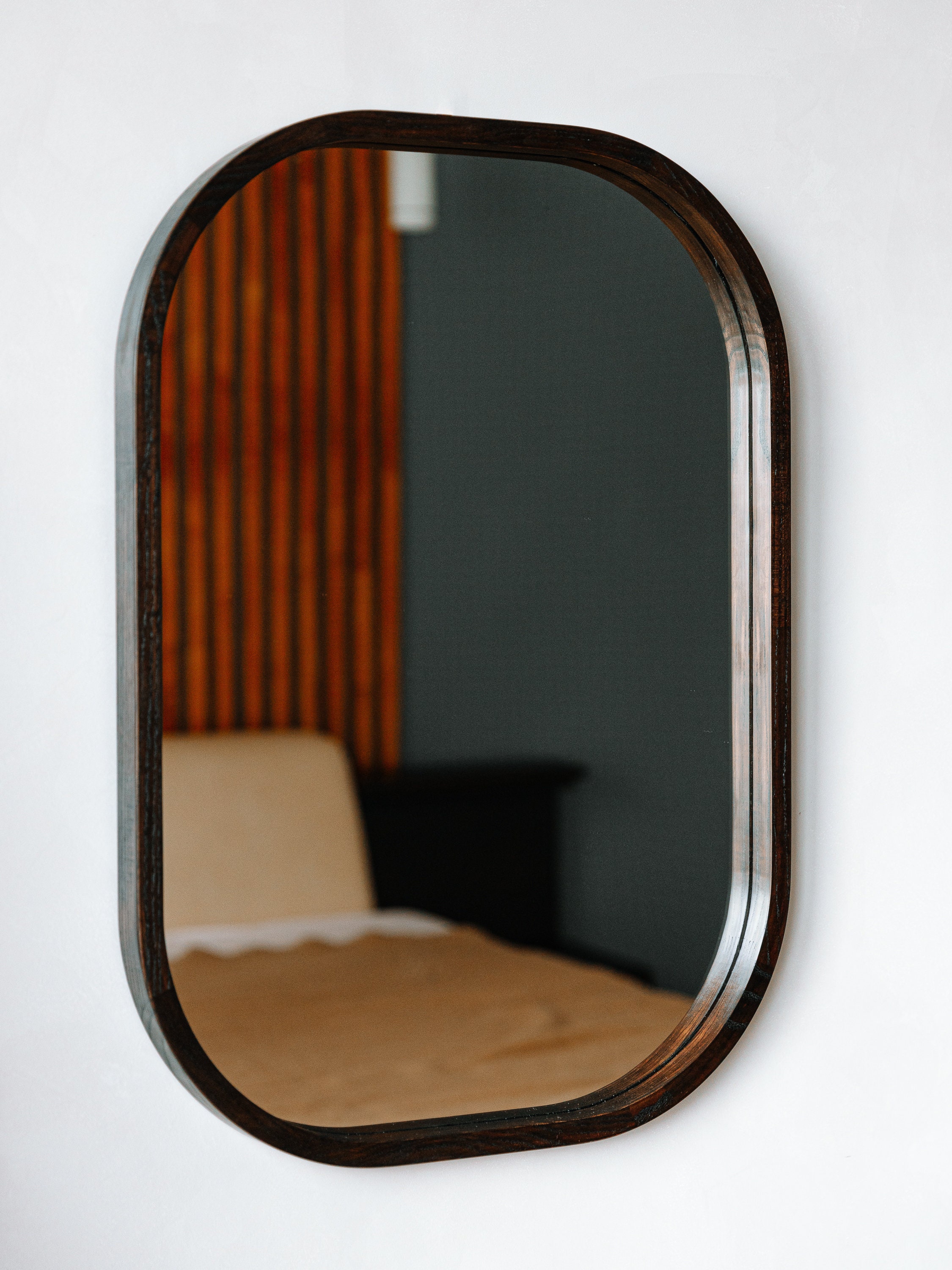 Geometric mirror.Asymmetrical mirror with a black frame.Black | Etsy