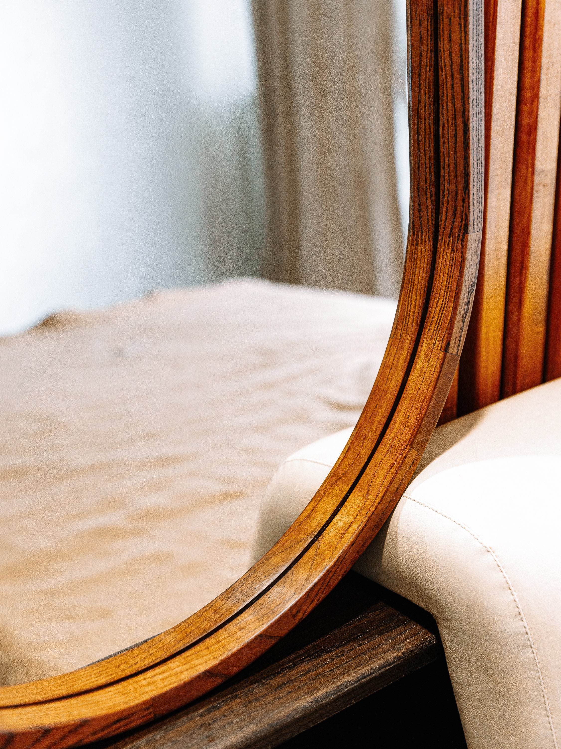 Modern wood mirror for home.Asymmetrical mirror for | Etsy