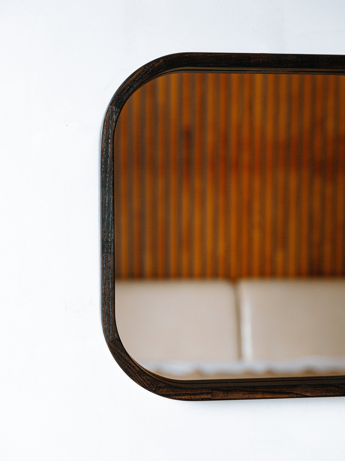 Geometric mirror.Asymmetrical mirror with a black frame.Black | Etsy