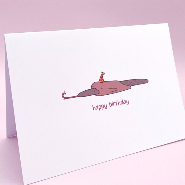 Long Platypus Birthday Card | Greetings Card