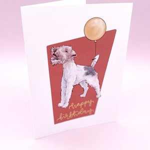 Carte d'anniversaire Fox Terrier | Carte de voeux