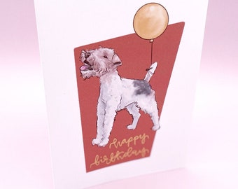 Fox Terrier Birthday Card | Greetings Card