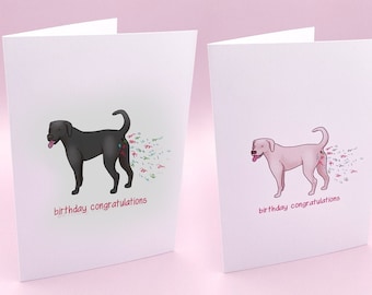 Labrador Confetti Birthday Card | Congratulations Greetings Card