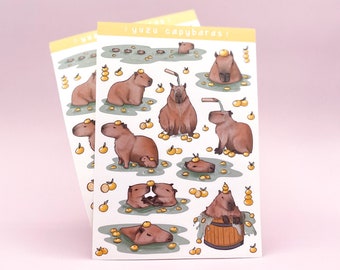 Yuzu Capybara Sticker Sheet