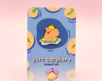 Yuzu Capybara Enamel Pin | Hard Enamel Pin