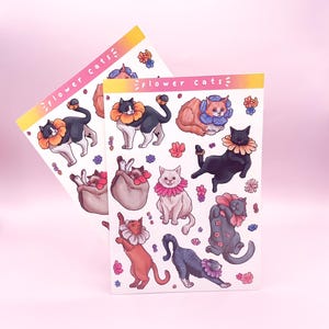 花猫ステッカーシート | かわいい猫ステッカー