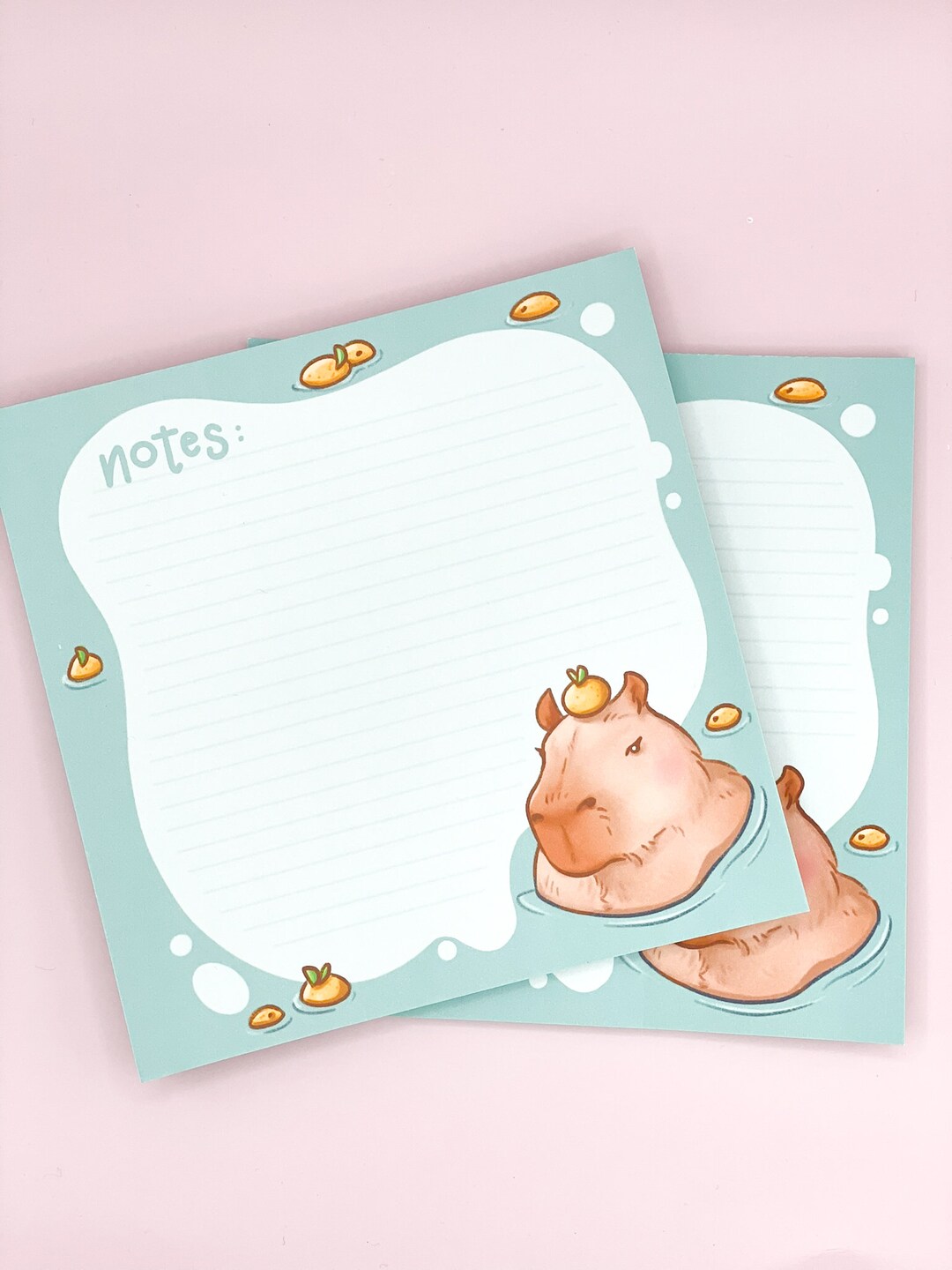 Yuzu Capybara Notepad - Etsy
