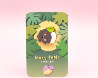 Leafy Tapir Enamel Pin | Hard Enamel Pin