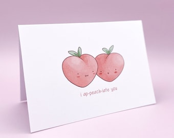Peach Anniversary Card