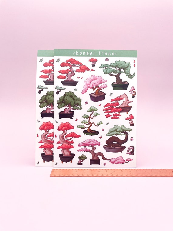 Bonsai Art Sticker Sheet Bonsai Art Sticker Sheet