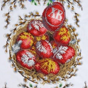 Ukrainian Easter beaded embroidery set