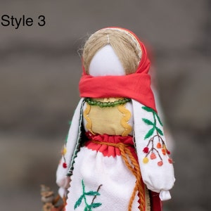 Handmade Slavic folk doll with embroidered dress, Traditional European rag doll decor, Ukrainian Motanka doll, Folk art collectible gift