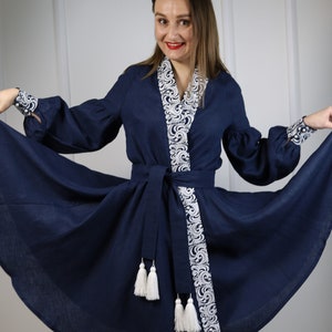 linen wrap dress