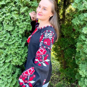 Black embroidered blouse