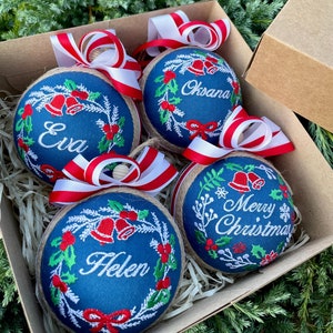 Personalized embroidered ornament