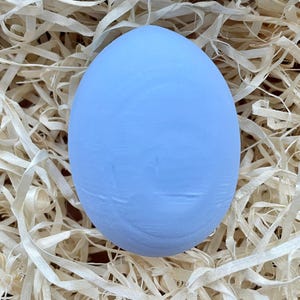 Hand Painted Sky Blue Easter Egg, Pastel Blue Easter Decoration, Spring Holiday Decor, Easter Basket Ornament