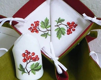 Set of 4 Embroidered linen clothnapkins, Cloth dinner napkin, Flower napkin set, Fine table linens, Housewarming gift, Linen napkins