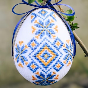 Ukrainian cross-stitch Pysanka
