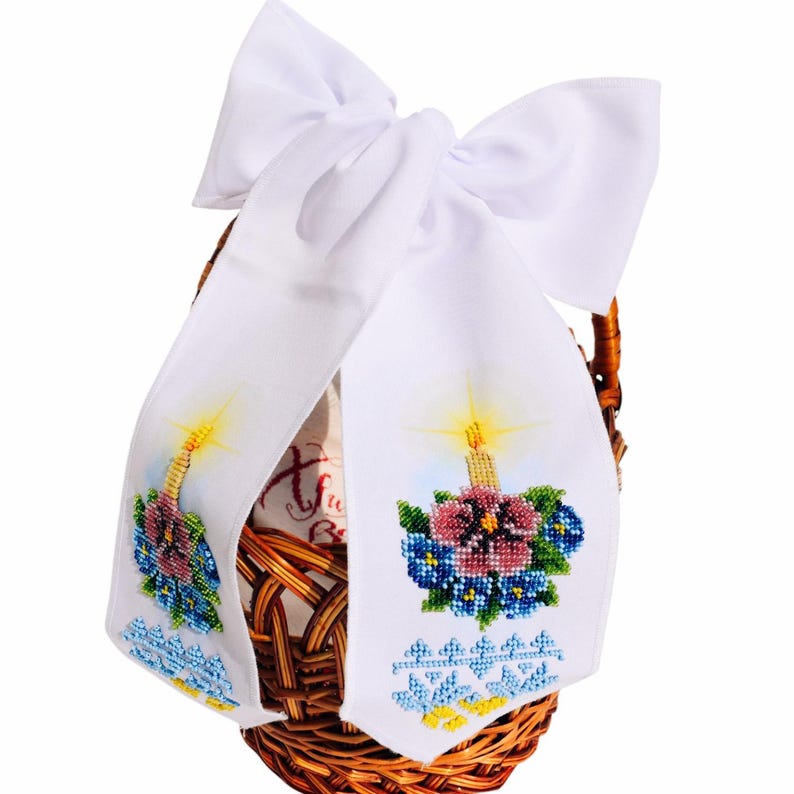 Orthodox Easter beaded basket bow