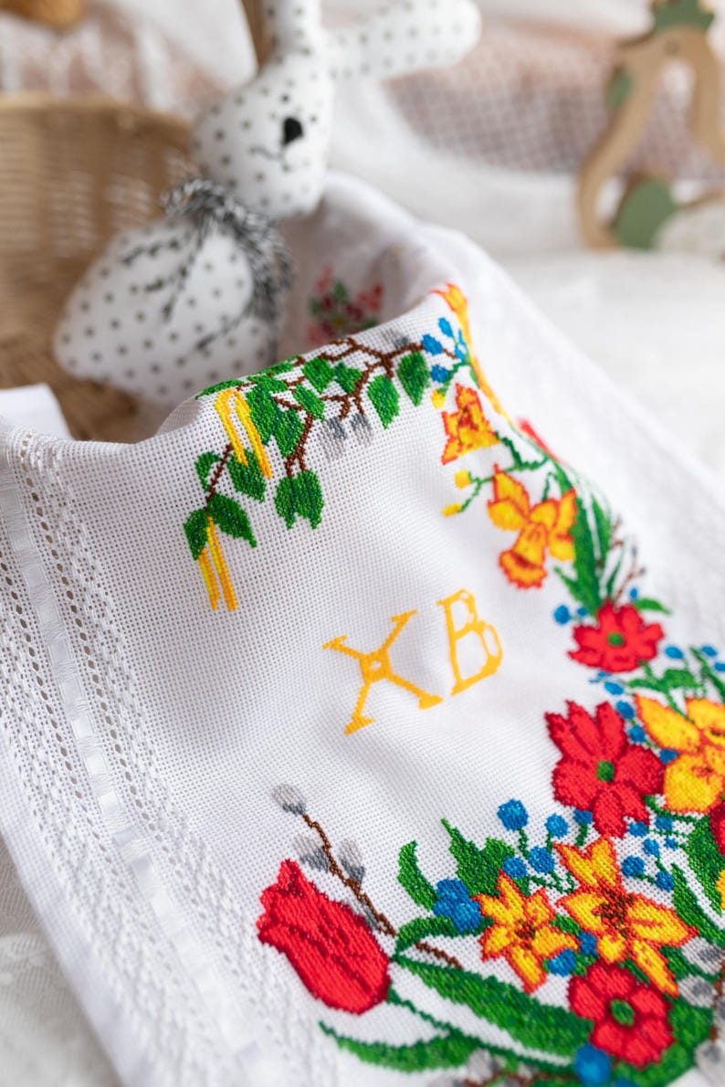 Handmade Ukrainian Easter Basket Cover