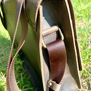 Distressed Leather Messenger Bag, Brown Leather Crossbody Bag, Vintage Shoulder Satchel, Handmade Rustic Laptop Bag