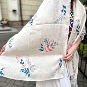 Embroidered сream рeadscarf for сhurch or liturgy