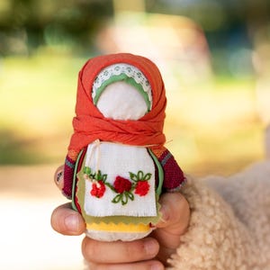 Embroidered Slavic Zernynka dolls